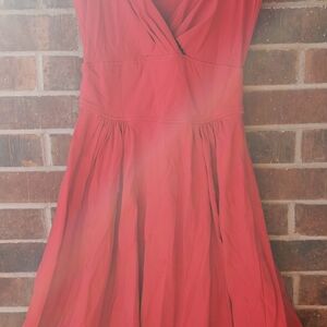 Pinup Couture Vibrant Red Midi Dress